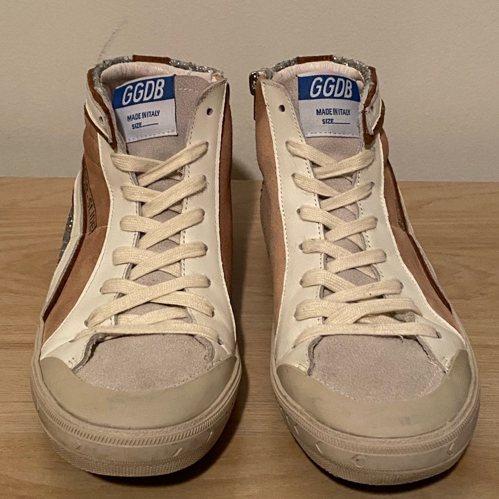 Golden Goose Slide High-Top Sneakers Glitter / Star EU 37 US 7 - Picture 9 of 15